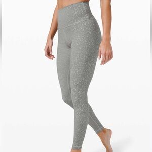 Lululemon Align Pant 28" Engineer Print City Camo Silver Sz 4 Nulu Fabric Yoga